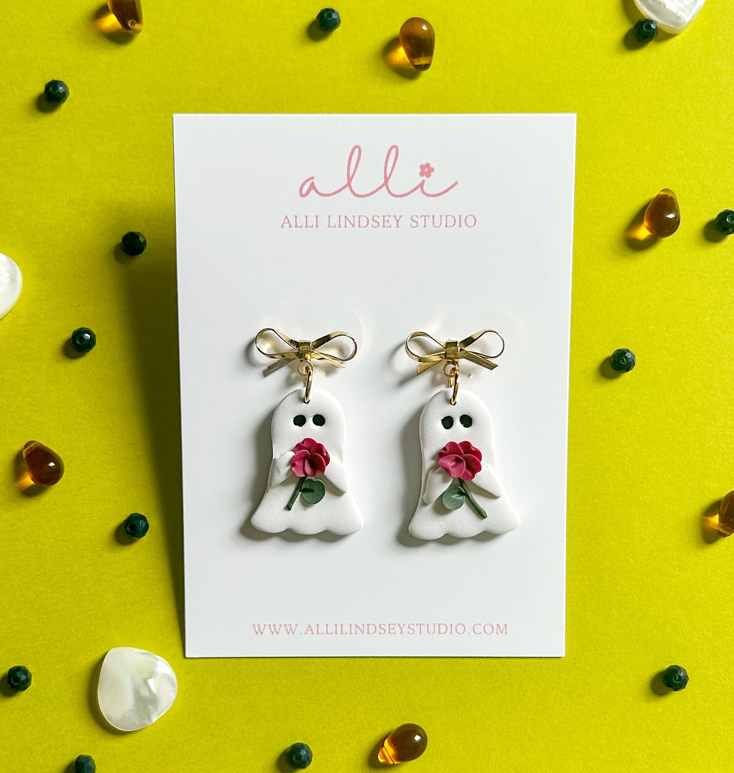 Flowery Ghost Earrings