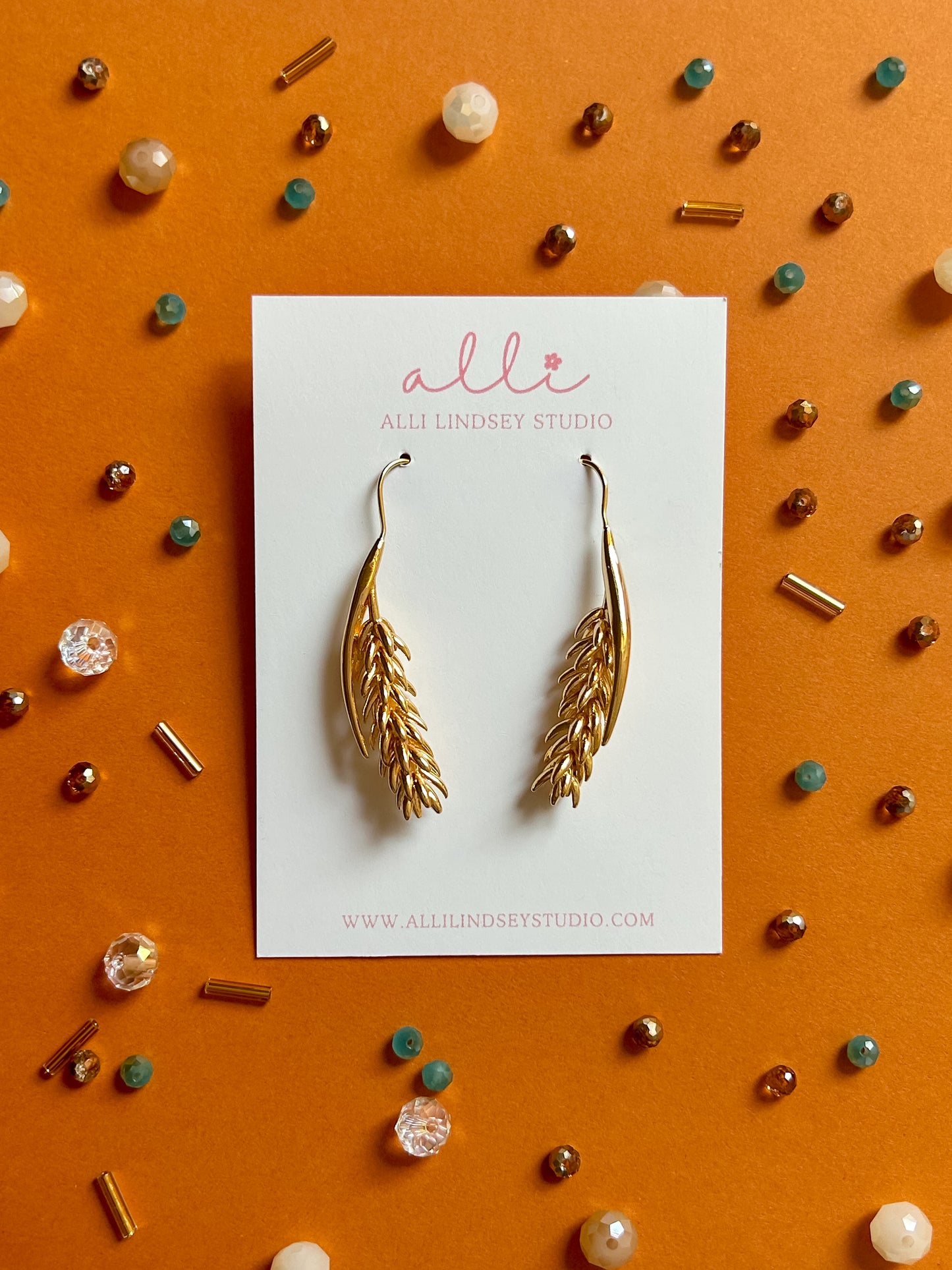 Golden Wheat 18K Gold Plated Earrings