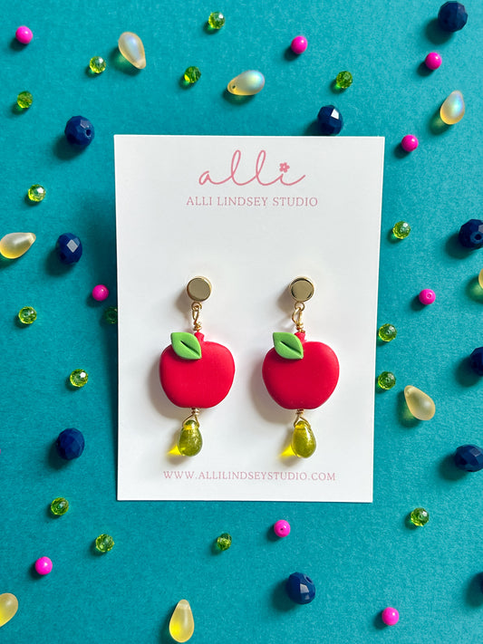 Honeycrisp Apple Earrings