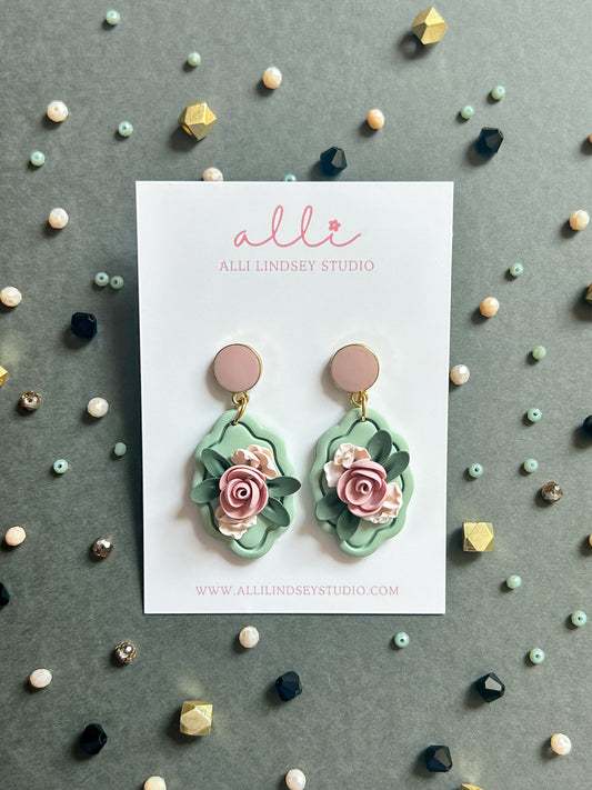 Vintage Rose Earrings