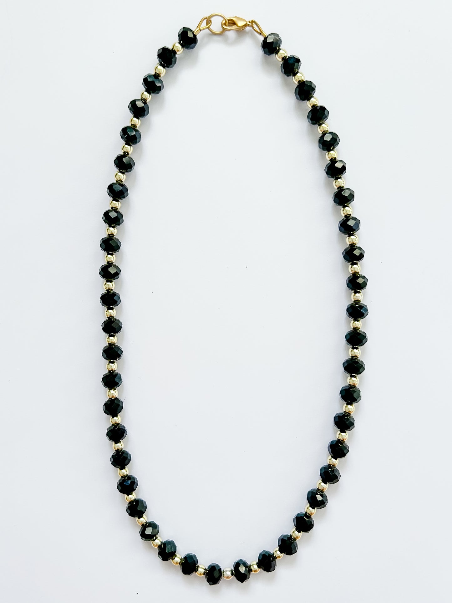 Black & Gold Glass Necklace