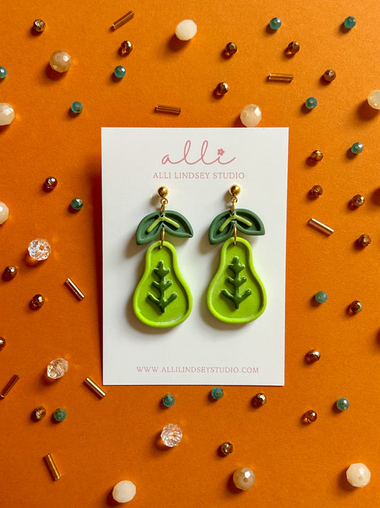 Folk Pear Earrings